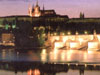 View on Charles Bridge and Prague Castle at Night