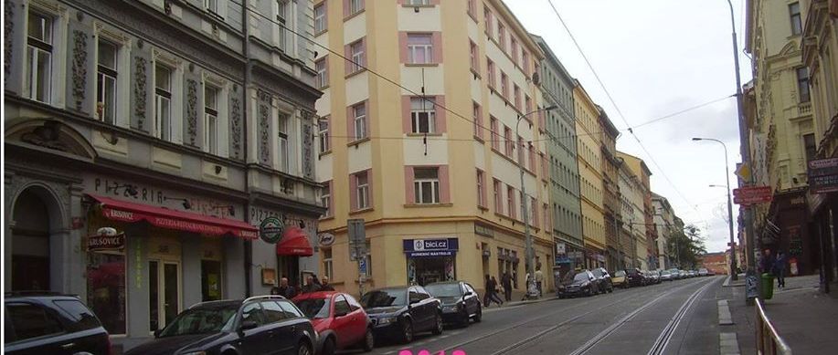 Seifertova street with the tram line, 2013