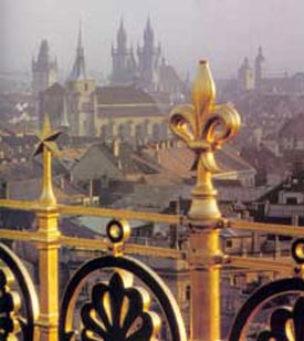 View on Prague Castle from National Theatre